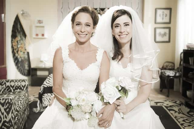 Sueli (Andréa Beltrão) e Fátima (Fernanda Torres) em "Tapas e Beijos" (Foto: Globo/Caiuá Franco)