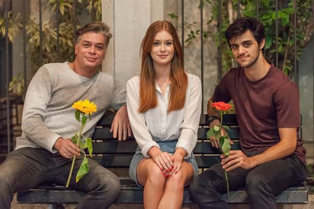 Arthur (Fábio Assunção), Eliza (Marina Ruy Barbosa) e Jonatas (Felipe Simas) (Foto: Globo/Artur Meninea)