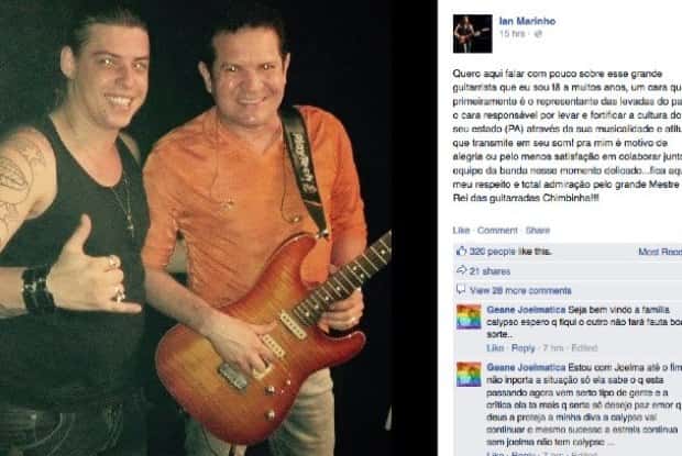Novo guitarrista elogia Chimbinha