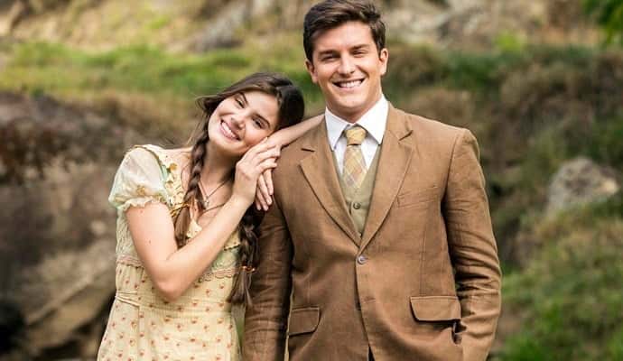 Camila Queiroz e Klebber Toledo vivem Mafalda e Romeu em "Êta Mundo Bom" (Foto: Inácio Moraes/Gshow)