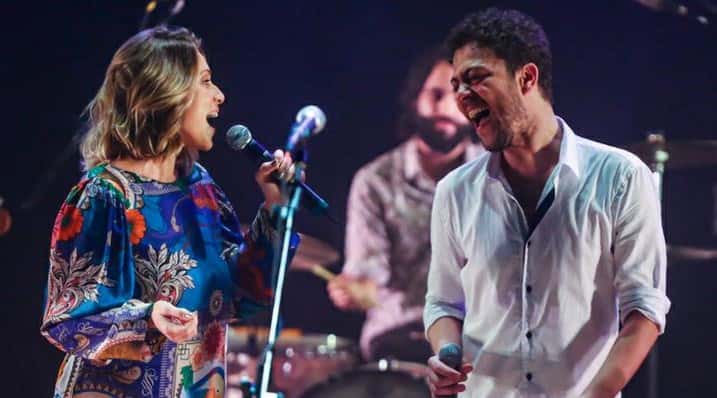 Letícia Spiller e Pelico em show (Foto: Divulgação)