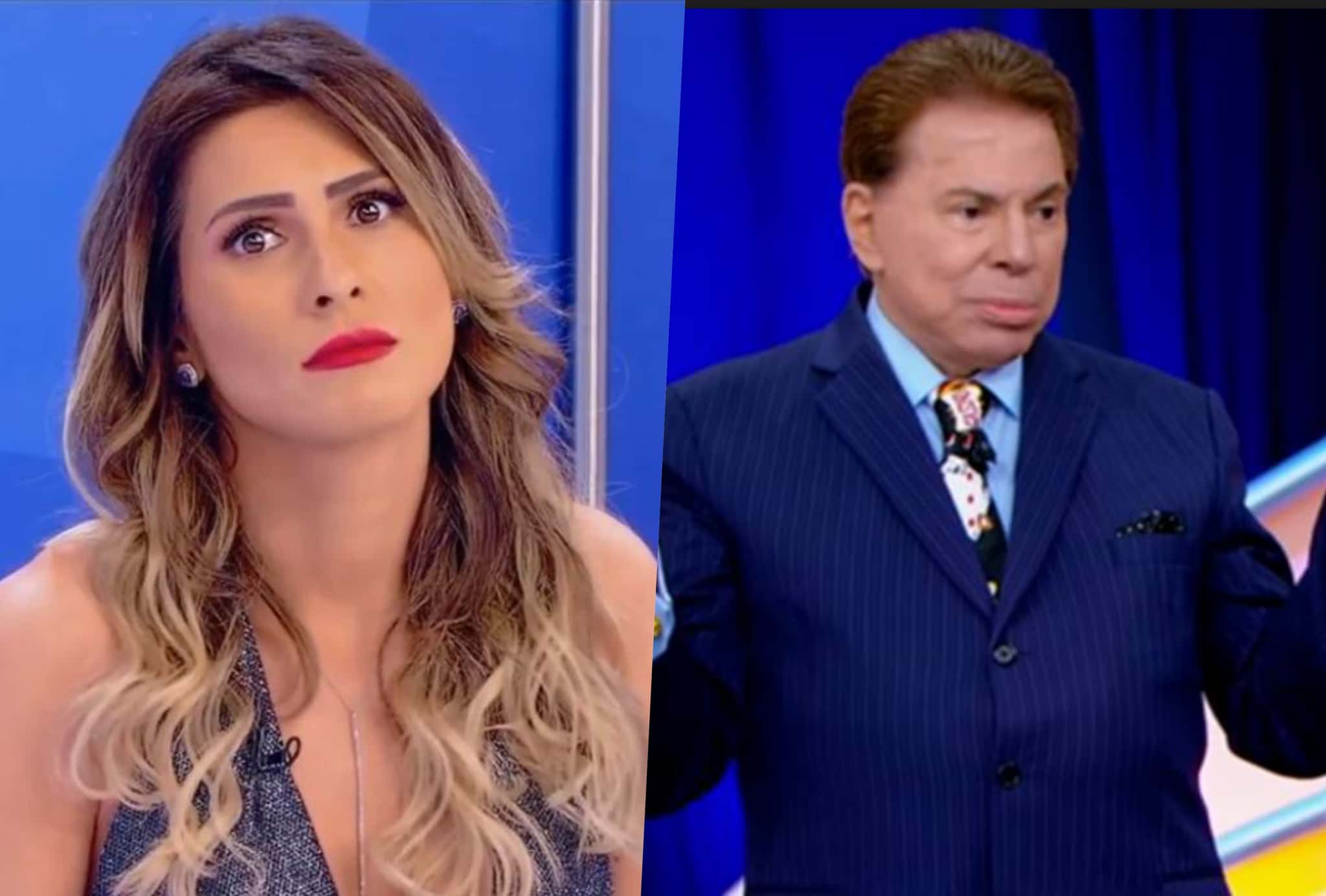 Silvio Santos e a apresentadora Lívia Andrade (Foto: Divulgação)