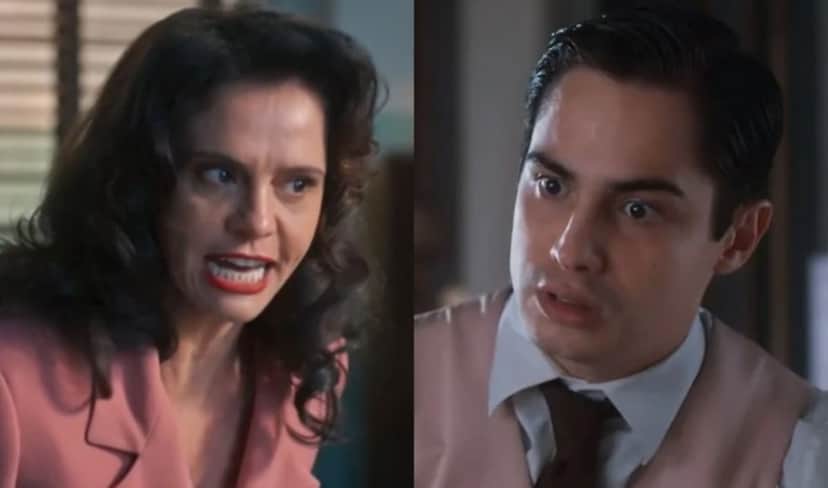 Violeta (Malu Galli) terá uma crise de ódio quando descobrir crime de Joaquim (Danilo Mesquita) em Além da Ilusão (Foto: Reprodução / Globo) Violeta (Malu Galli) terá uma crise de ódio quando descobrir crime de Joaquim (Danilo Mesquita) em Além da Ilusão (Foto: Reprodução / Globo)