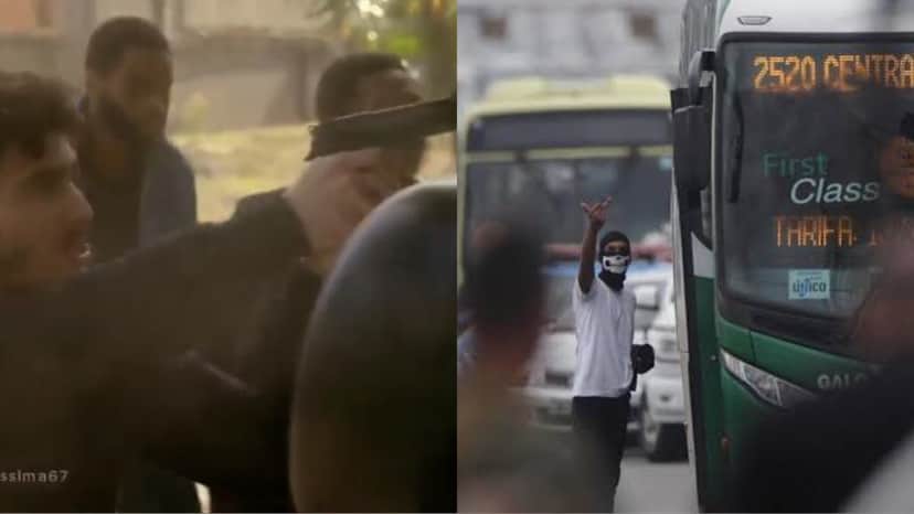 Record exibe cena de sequestro de Van Escolar um dia depois de sequestro real de ônibus no Rio de janeiro que terminou em morte (Montagem: TV Foco) Record exibe cena de sequestro de Van Escolar um dia depois de sequestro real de ônibus no Rio de janeiro que terminou em morte (Montagem: TV Foco)