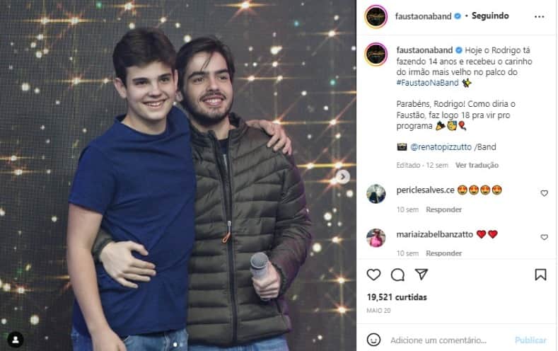 Rodrigo e João Guilherme no aniversário do caçula (Foto: Reprodução/Instagram) Rodrigo e João Guilherme no aniversário do caçula (Foto: Reprodução/Instagram)