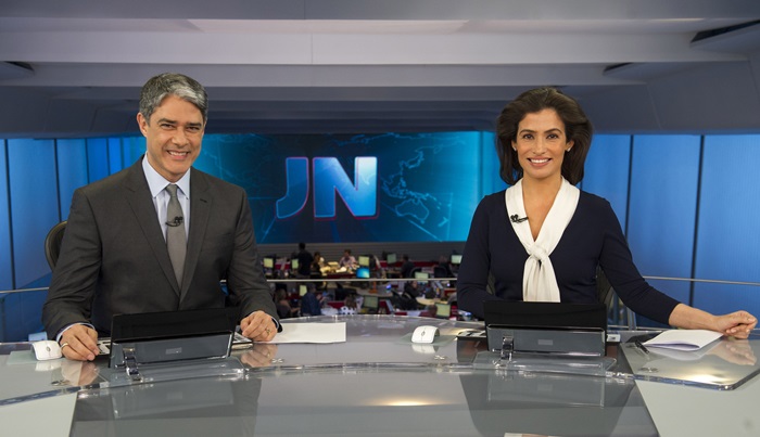 William Bonner e Renata Vasconcellos comandam o "Jornal Nacional" (Foto: Globo / Estevam Avellar)