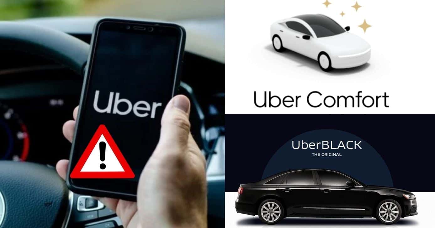 "Não serão aceitos": Uber comunica novas regras ao Comfort e Black com proibição a motoristas (Foto Reprodução/Montagem/TV Foco/Canva/Paola)