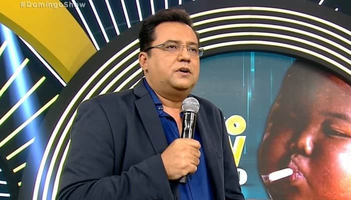 Geraldo Luís no comando do Domingo Show (Foto: Reprodução/Record) Geraldo Luís no comando do Domingo Show (Foto: Reprodução/Record)