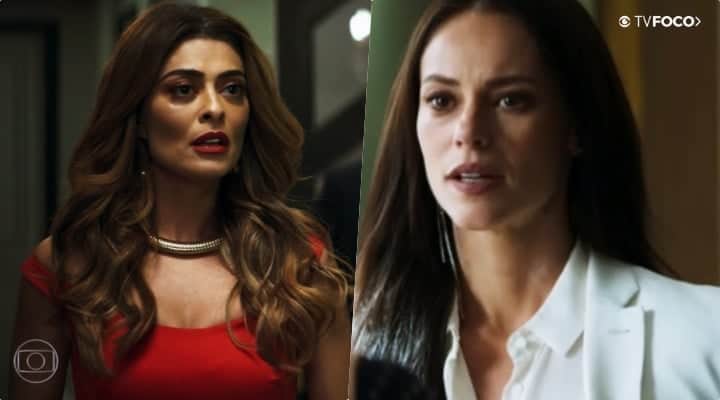Maria da Paz (Juliana Paes) terá briga com Vivi Guedes (Paolla Oliveira) na novela A Dona do Pedaço (Foto: Reprodução/Globo/Montagem/TV Foco) Maria da Paz (Juliana Paes) terá briga com Vivi Guedes (Paolla Oliveira) na novela A Dona do Pedaço (Foto: Reprodução/Globo/Montagem/TV Foco)